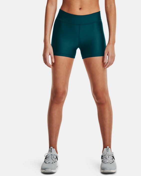 HeatGear® Shorts mit mittelhohem Bund für Damen, Blue, pdpMainDesktop image number 0